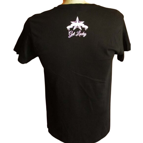 M NEW Vtg Y2K T Shirt Mens 90s GET LUCKY ROLL DICE HIP HOP Graphic Tee - Picture 3 of 5